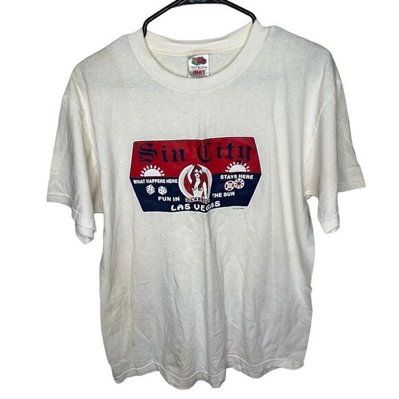 Y2K Sun City Las Vegas T Shirt Large - Picture 1 of 5